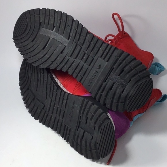 Adidas AF 1.3 Primeknit Boots Scarlet Red Sock 8 - Picture 11 of 16